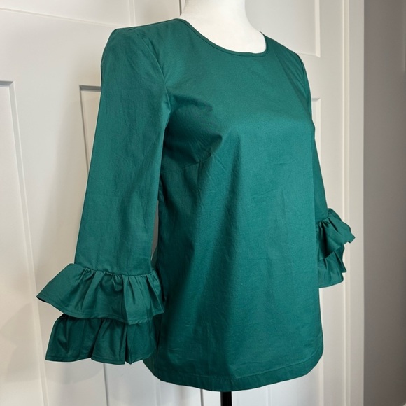J. Crew Ruffle Sleeve Top - Picture 2 of 6